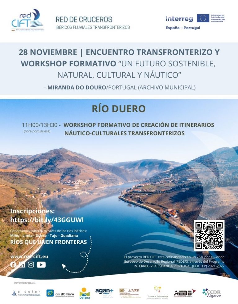 Lee más sobre el artículo Ríos que unen fronteras! 𝗘𝗡𝗖𝗨𝗘𝗡𝗧𝗥𝗢 𝗧𝗥𝗔𝗡𝗦𝗙𝗥𝗢𝗡𝗧𝗘𝗥𝗜𝗭𝗢 𝗥𝗘𝗗 𝗖𝗜𝗙𝗧 – 𝗥Í𝗢 𝗗𝗨𝗘𝗥𝗢  – 𝗪𝗼𝗿𝗸𝘀𝗵𝗼𝗽 𝗱𝗲 𝗰𝗿𝗲𝗮𝗰𝗶ó𝗻 𝗱𝗲 𝗶𝘁𝗶𝗻𝗲𝗿𝗮𝗿𝗶𝗼𝘀 𝗻á𝘂𝘁𝗶𝗰𝗼𝘀 𝘆 𝗰𝘂𝗹𝘁𝘂𝗿𝗮𝗹𝗲𝘀 – 𝟮𝟴 𝗻𝗼𝘃𝗶𝗲𝗺𝗯𝗿𝗲 2025