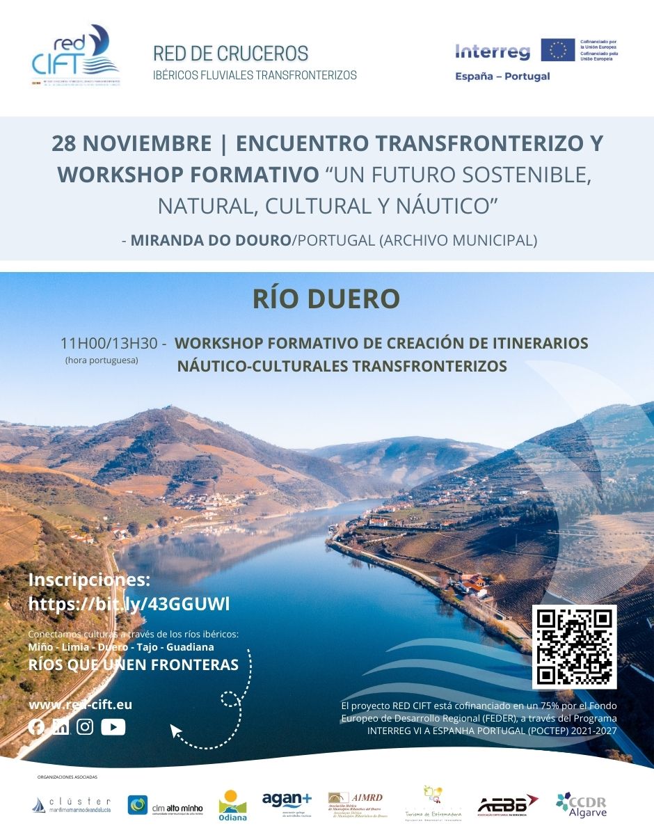 En este momento estás viendo Ríos que unen fronteras! 𝗘𝗡𝗖𝗨𝗘𝗡𝗧𝗥𝗢 𝗧𝗥𝗔𝗡𝗦𝗙𝗥𝗢𝗡𝗧𝗘𝗥𝗜𝗭𝗢 𝗥𝗘𝗗 𝗖𝗜𝗙𝗧 – 𝗥Í𝗢 𝗗𝗨𝗘𝗥𝗢  – 𝗪𝗼𝗿𝗸𝘀𝗵𝗼𝗽 𝗱𝗲 𝗰𝗿𝗲𝗮𝗰𝗶ó𝗻 𝗱𝗲 𝗶𝘁𝗶𝗻𝗲𝗿𝗮𝗿𝗶𝗼𝘀 𝗻á𝘂𝘁𝗶𝗰𝗼𝘀 𝘆 𝗰𝘂𝗹𝘁𝘂𝗿𝗮𝗹𝗲𝘀 – 𝟮𝟴 𝗻𝗼𝘃𝗶𝗲𝗺𝗯𝗿𝗲 2025